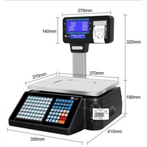 영수증사진기 포토프린터 2021 슈퍼마켓용 바코드 라벨 인쇄 저울 30kg 영수증 WIFI, 05 30kg Hebrew_04 영국 플러그