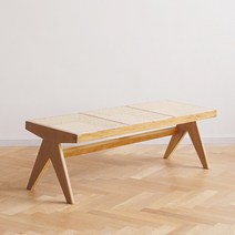 피에르잔느레 디자인 빈티지 원목 라탄 암체어 카페 인테리어 의자, I