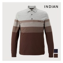 인디안 INDIAN 남성 한기장 에리형 티셔츠_MIUALXF8461