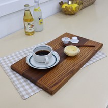 투톤 원목 옻칠도마 대, B타입, 1개