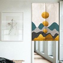 일본 문 커튼 파티션 풍경 그림 노렌 부엌 방 장식 출입구 걸이식 반, [06] W85xH150cm, [04] D door curtain(Only)
