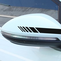 독일 스트라이프 벤츠 BMW 아우디 사이드미러 데칼 자동차 카스티커, 블랙