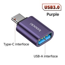 충전 전기 손난로 Toocki USB 3.0 유형 C OTG 어댑터 마이크로 남성 여성 변환기 커넥터 Samsung Xiaomi, 03 USB to Type-C Purple