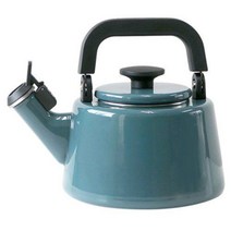 빈티지 법랑 주전자 티포트 야외 낚시 피크닉 미니, 2.1L, 블루