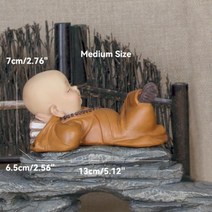 부처님 부처 Kawaii 불교 승려 DIY 미니어처 분재 인형 동상 요정 자동차 장식품 명상 홈 정원 장식 장식127016, Medium 22, Medium 22