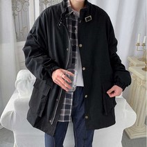 남자 자켓 카라 오버핏 차이나 신입 오피스룩 봄버 간절기 갈색검정코디 남성캐쥬얼 남성겉옷블랙 검정코