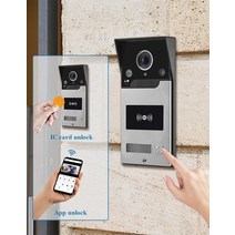 무선 와이파이 비디오 초인종 카메라 Tuya 스마트 홈 1080P RFID 잠금 해제 아파트 인터콤, [01] A KIT