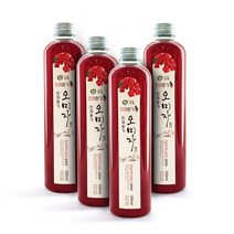 2년숙성 강원도 오미자 오미자청 500ml 유리 4병 원액 효소 문경오지자청