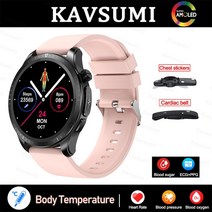 배회추적기 위치감지 치매배회감지기 반려동물 블루투스 피트니스 혈압 모니터 스마트 워치 체온 혈액 산소 심장 박동 건강 스포츠, 11.pink - ECG blood sugar