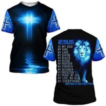 예수님 그리스도 PLstar Cosmos Christian olic Jesus R Streetwear 3DPrint Summer Casual Funny T-shirts, 18 T-shirts_04 L