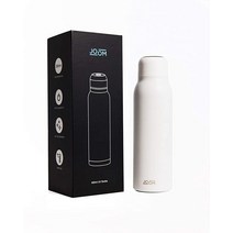 Joom 셀프 클리닝 물병 단열 스테인리스 스틸 U5 정수기 포함 90초 안에 스마트 순수한 591.5ml(20온스) 176236, 아이보리 화이트