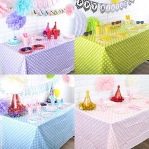 과자파티 행사 땡땡이 파티 테이블보 키즈 청혼 유아동 배경 신랑 요양원 여친, 레드