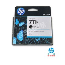 HP (No.711)정품잉크플로터 3WX00A검정(구.CZ129A)/CZ130A파랑/CZ131A빨강/CZ132A노랑/3WX01A검정(대용량) T120/T130/ T520/ T530, 검정(대용량), 1개