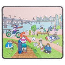 [더 길] 마우스 패드 한강공원 수상레저 이야기 / 초극세사 원단 / 쿠션감 / 뒷면 고무 부착 / 고퀄리티 패드