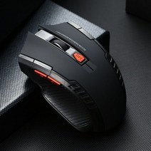 무선 무소음 게이밍 버티컬 마우스 2.4GHz 광 게이머 PC 게임용 노트북용 USB 수신기 마우스가 있는 게임, Black