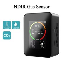 3in 1 공기 모니터 CO2 이산화탄소 검출기 온실 창고 대기질 온도 습도 빠른 측정, Infrared