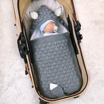 사계절 캠핑 백패킹 슬리핑백 아기 슬리핑 백 봉투 06M 신생아 Bebes Swaddle 랩 Sleepsacks 유모차 7535cm 유아 어린이 액세서리 만화 폭스, 82W879+3M