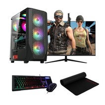 배틀그라운드 오버워치 롤 고사양 조립 PC 컴퓨터 데스크탑 인텔 i5-10400F 16GB 240GB GTX1660 Super 27인치 32인치 모니터, 03. 32인치 세트
