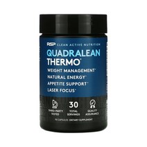 RSP Nutrition QuadraLean Thermo RSP 뉴트리션 쿼드라린 써모 90캡슐 L-카르니틴 타르트레이트 콜린타르타르산염 알파 GPC 함유