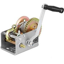 1 451.5kg(3 000파운드) ATV 보트 윈치 스트랩 후크 포함 - 튼튼한 핸드 크랭크 윈치 - 최고의 보트 트레일러 윈치, 1200 LBS