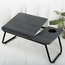 접이식 먹방책상 식탁 접는상 환자용 식탁 테이블 높은 아기 그림 밥상 침대상 침대용, 브라운