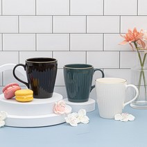 도기야 국산 도자기 로얄골드 머그 330ml 2개세트 (3color), 블랙, 화이트