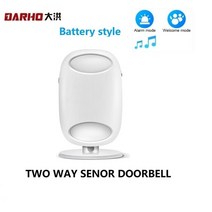 차임벨 무선초인종 도어 차인 챠임 벨 Darho-웰컴 차임 딩동 양방향 벨소리 무선 알람 도어 벨 경고 PIR, 01 set3