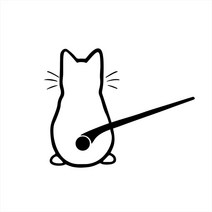 고양이 자동차 스티커 자동차 차체 창문 후면 유리를위한 아트 디자인, 검은색