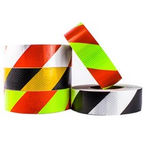 안전표지폭5CM 도로 교통 건설 현장 화살표/능직 경고 표지 자체 접착 PVC 반사 안전 테이프 스티커, 07 White Red Arrow