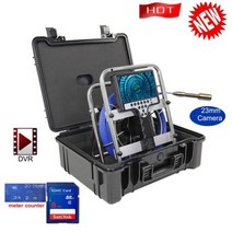 하수구내시경 긴 셀프 레벨링 23mm 512hz 송신기 Sonde 파이프 하수구 검사 카메라 내시경 7CLD DVR 미터 카운터, 20m+23mm Normal