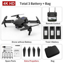 드론 헬리콥터 E88 와이파이 FPV 광각 HD 4K 1080P, 6