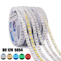 LED 스트립 조명 램프 5m DC 12V 생활방수 플렉시블 테이프 인테리어 조명 전원x, IP65 방수, 아이스 블루