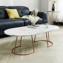 이프유샵 일립스 낮은 1200 거실 테이블 소파 좌식 티 화이트 골드 대리석 마블 패턴 원형 타원형 라운드 예쁜, 일립스_낮은1200/5. 마블/골드