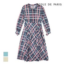 [에꼴드파리] 랩스타일 체크패턴 원피스_CB03WOA007Z