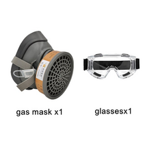 방독마스크 방독면마스크 화재방독면 Chemical 3700 gas mask half face 호흡 보호구 탄소 필터링 카트리지 포름알데히드 페인트 스프레이 산업 작업 보호, 방독면 안경1