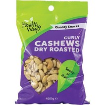 NZ 직구 Healthy Way 캐슈넛 스낵 Curly Cashews 14.1Oz 1팩, 수량, 상세참조
