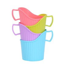 플라스틱 종이컵 유리컵 손잡이 컵 홀더 받침 10개