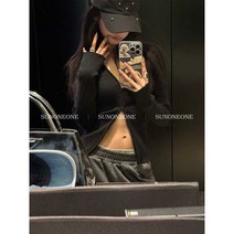 얇은 니트 가디건 여자 가을 카페 사무실 분위기, 50-56KG 연한 파란색 점