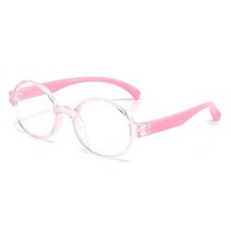 투명 뿔테 안경테 패션 안경 어린이 안티 블루 라이트 타원형 라운드 실리콘 유연한 프레임 소년 소녀 게임 필터 눈 보호