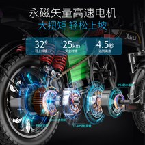 배달용 전기자전거 26인치 접이식 전기자전거 하이브리드자전거 접이식 전기자전거 전동형 전기스쿠터 접이식전동스쿠터 치사이클 로드자전거 산악전기자전거 여성용, 48V, 녹색