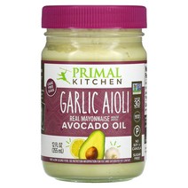 Primal Kitchen 리얼 마요네즈 아보카도 오일 함유 갈릭 아이올리 마요 355ml(12fl oz), 355ml
