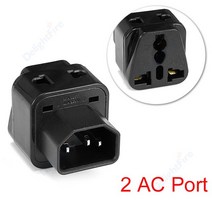 여행용 콘센트멀티탭 유니버설 영국 미국 EU IL 어댑터 PDU C14 플러그 블랙/화이트 뉴질랜드 호주 여행 전, 02 Black_03 10pcs