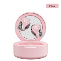 무선 인이어 모니터링 시스템 kz sk10 tws 이어폰 mp3 플레이어 이어 버드, 분홍색