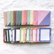 체크 하프 떡메모지 24종 세트