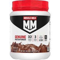 머슬밀크 분리 유청 단백질 32g 파우더 칼슘 비타민A C D wpi보충 875g, 초콜렛 + 100개, 1.93 파운드 (1개 팩)