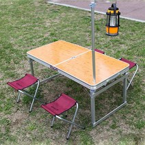 트랜스포머 접이식 휴대용 테이블 세트 의자 4개 랜턴걸이캠핑 낚시 등산 레저 스포츠