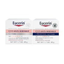 유세린 Eucerin Q10 페이스 크림 번들 1.7 oz 2팩 데이 & 프로 레티놀 나이트 포함 237859, 48g