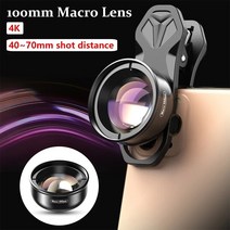 스마트폰망원렌즈 콘서트카메라 apexel 100mm 매크로 렌즈 카메라 폰 렌즈 4k hd 슈퍼 매크로 렌즈 cpl 스타 필터 for iphonex 13 pro samsung, cpl 스타 필터 포함
