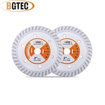 밴드쏘 각도 절단기 목공기계 Bgtec 2 개대 3 인치 커팅 디스크 다른 목적 나무 보드 고무 파이프 철강 금속 벽돌 콘 트 톱날, 2pcscutting 콘크리트, 03 2pcsCutting Concrete