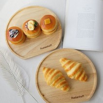 시둥마켓_홈카페소품 용품 원목쟁반 디저트트레이 분위기 반달 30대여성 빵트레이 케이크 20대 우드 모던식기 사각 나무 서빙용